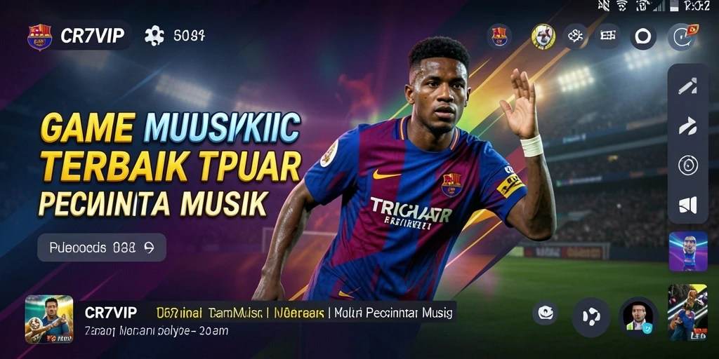 Tampilan gameplay seru di CR7VIP yang penuh musik.