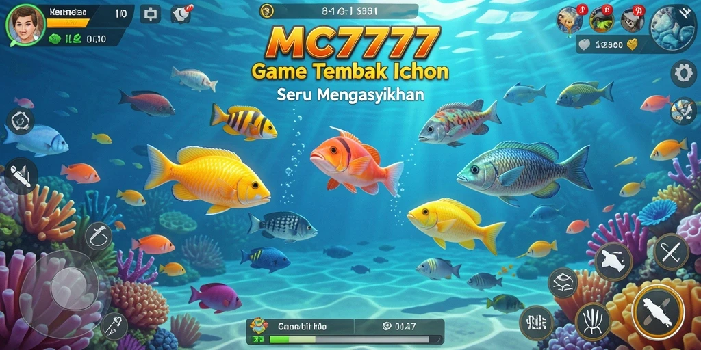 Screenshot menunjukkan aksi seru dalam permainan Tembak Ikan.