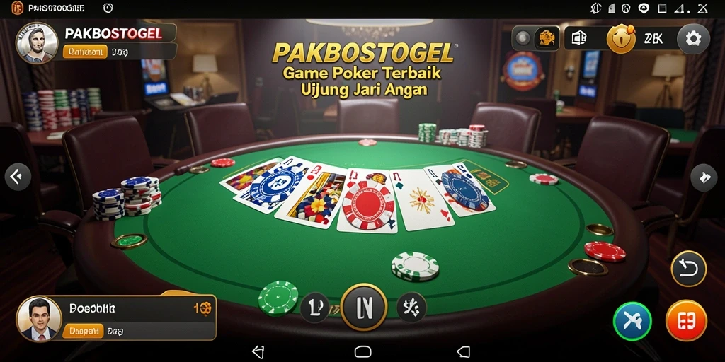 Tampilan screenshot PAKBOSTOGEL menampilkan pengalaman seru bermain poker.